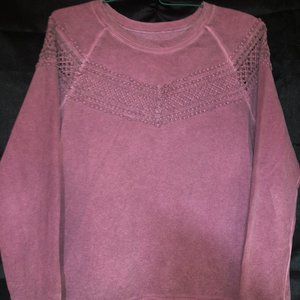 Purple lace sweater